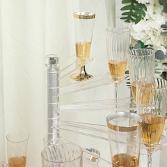 4.5 ft CLEAR Acrylic Spiral Champagne GLASSES HOLDER Flutes Display Stand Party
