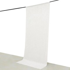 WHITE 5 ft Premium Velvet Backdrop Curtain Party Wedding Event Booth Decorations