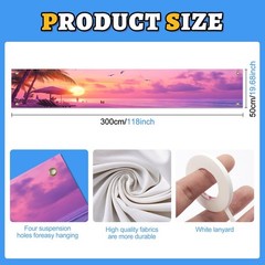 Hello Summer Banner 118 x 20 inch Summer Hawaiian Theme Beach Party Decoratio…