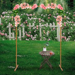 Wedding Arch Rack Rectangular Flower Decor Frame Stand Gold Metal Party Backdrop