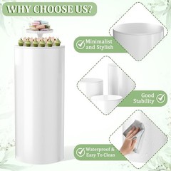 5Pcs Cylinder Stands for Party Pedestal Display Plinth Pillars for Wedding Decor