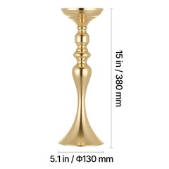 Uimoso 16 PCS Wedding Flower Vase 15in Tall Crystal Table Centerpieces Gold