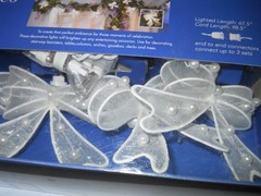 Lightscapes of Bridal Elegance Set of 10 lights -Bows w/ tiny pearls- NIB