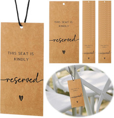 36 Pcs Reserved Seating Chair Signs for Wedding Ceremony Reserved Seat Sign Hang