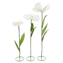 3 Pcs White Artificial Flower For Wedding Decoration , Birthday Party Banquet