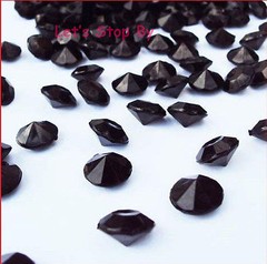 10000 Black Acrylic Diamond Confetti 4.5mm for Wedding Decoration Table Scatters