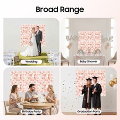 6X Artificial Silk Flower Wall Panel Venue Background Floral For Wedding Party