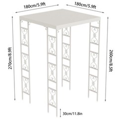 Outdoor Wedding Canopy Chuppah Arch Flower Backdrop Stand Garden Backyard Gazebo