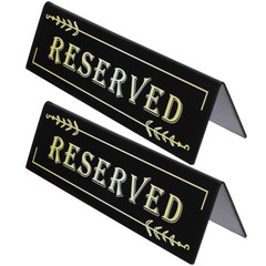 2 Pcs Reserved Signs for Tables Inverted Triangle Card Set up Hotel Dining Room