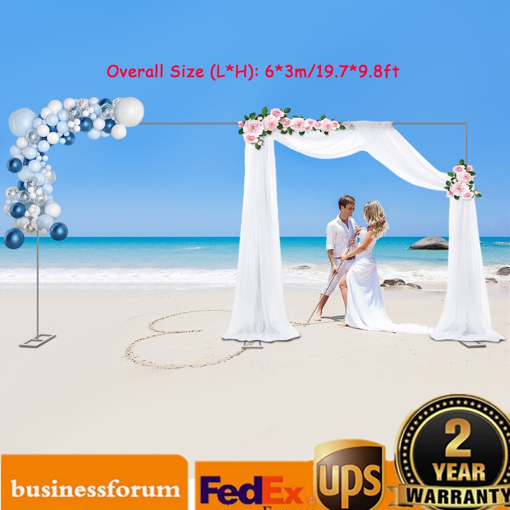 10x20ft Backdrop Stand Wedding Party Backdrop Stand Pipe Kit Curtain Frame NEW