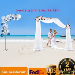 10x20ft Backdrop Stand Wedding Party Backdrop Stand Pipe Kit Curtain Frame NEW