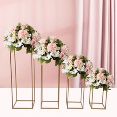 Gold Metal Flower Stand Rectangular Rack For Wedding Table Centerpieces Decor ??