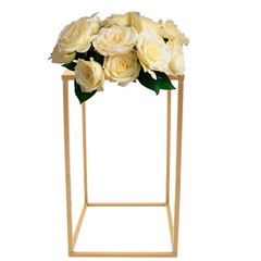 10pcs 24″ tall Matte Gold Geometric Metal Stands Wedding Flower Vase Holders NEW