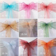 organza chair sashes ribbon ties chair bows organza table runner wedding decor