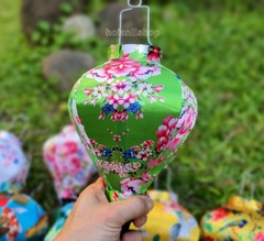 Vietnamese Silk Lanterns 22cm: Wedding Party, Outdoor Garden, Patio Decor, Set 8