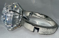 Faux “Diamond” Engagement Ring Bridal Party Table Decor Oversized Prop