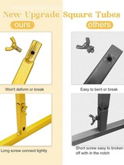 Wedding Arch Backdrop Brackets 7.2ft 6.6ft 6fet Gold Metal Ceremony Shower