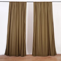 TAUPE 10 x 10 ft Polyester BACKDROP CURTAINS Drapes Panels Home Decorations