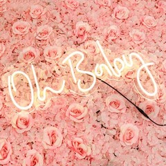 26 in Warm White Oh Baby Neon Sign LED Wall DECORATIVE LIGHTS Party Decorations