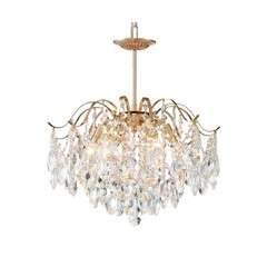 AGV LIGHTING CH012G K9 Crystal Chandelier, 6-Lights Modern Pendant Light Fixt…