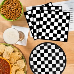 Oigco 60 PCS Race Car Birthday Party Decorations, Checkered Flag Plates and N…