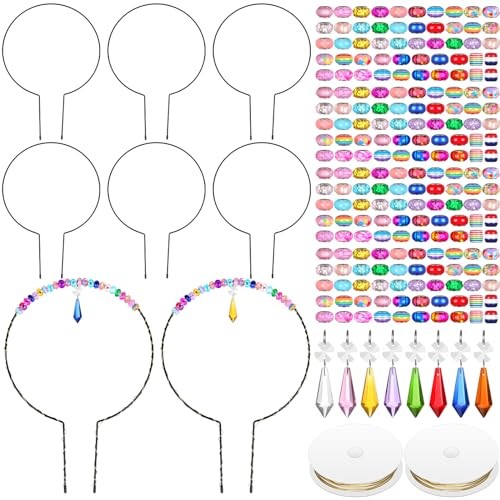 218PCS Beaded Garden Stakes Kit Fairy Garden Stakes DIY Fairy 8 Set – 218Pcs