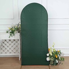 6 ft HUNTER GREENn Matte Fitted Spandex Round Top Arch Backdrop STAND COVER