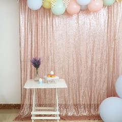 8 feet x 8 feet Sequin Backdrop Curtain Photo Booth Background Party Decorations