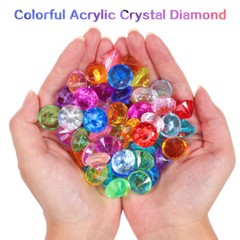 100 Pcs Crystals Pirate Treasure Colorful Vase Fake Gems Jewels