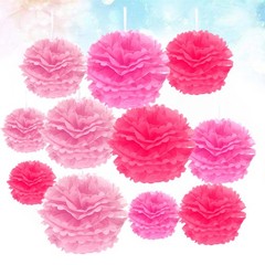 12Pcs Assorted Color Paper Flower Reusable Decor for Any Celebration