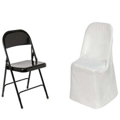 100 IVORY Polyester FOLDING CHAIR COVERS Wedding Party Banquet Event Decorations