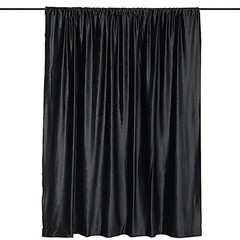 BLACK 8 ft Premium Velvet Backdrop Curtain Party Wedding Event Booth Decorations