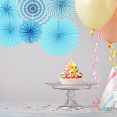 12Pcs Hanging Paper Fans Party Decoration for Home,Birthday Wedding Blue