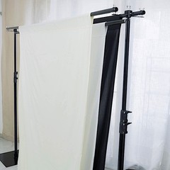 10 ft Black Dual Cross Bar Photography Backdrop Stand Wedding Party Supplies