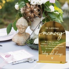 Acrylic Wedding Sign, Bridal Shower Decorations, In Loving Memory Sign for Cerem