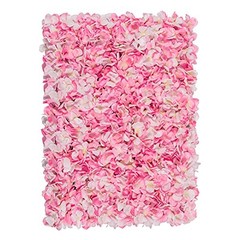 Artificial Flower Wall Panels 24” x 16” 3D Silk Hydrangea Floral 2pcs Pink