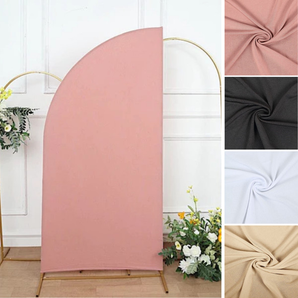 6×3 feet Matte Fitted Spandex Half Moon Arch Backdrop STAND COVER Party Events