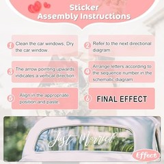 Elek Tonny Just Married Car Decorations Kit – Banner and Sign