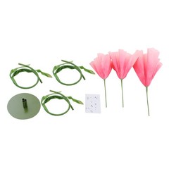 3 Heads Giant Floor Standing Artificial Hibiscus Flower With Base Wedding Event