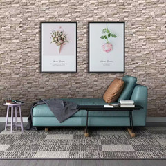 13.7 In. X 15 In. X 0.28 In. 3D Foam Thin Block Wall Panel for Home Wall Decor,