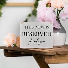 Reserved Seating Signs – This Row Is Reserved Wooden Hanging Signs for Weddin…