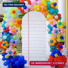 Breling 6.7ft Back to School Decoration Notebook Paper Arch Backdrop Cover Fitte