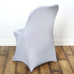 10 Silver Stretchable Spandex Chair Covers Wedding Banquet Reception Light Gray