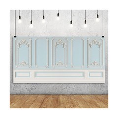 Leyiyi 20x10ft Blue White Vintage Room Inside Backdrop European Frame Modern …