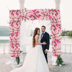 Pack of 10 Wedding Arch Decorations, 20.47 inch Artificial Flower Table