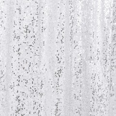 SILVER 8 ft x 8 ft Sequined Backdrop Curtain Wedding Party Booth Light Gray