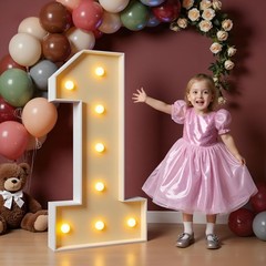 imprsv 3FT Marquee Light Up Numbers for 1st 21st Birthday Decorations Anniver…