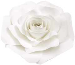Decor In The Box 5 Piece Handmade Paper Flower Set Fully Assembled -White