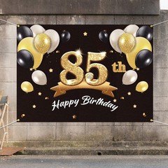 Happy 85th Birthday Banner Backdrop – 85 Birthday Party Decorations Supplies …
