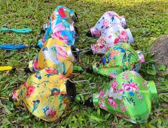 Vietnamese Silk Lanterns 22cm: Wedding Party, Outdoor Garden, Patio Decor, Set 8